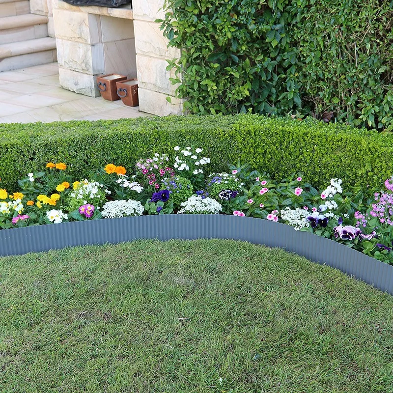 Landscape Edging Border Corrugated Galvanized Steel / Corten Steel Fence Garden Edging for Borders Flower Bed Lawn