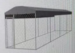 Galvanized Powder Coated Welded Wire Mesh Metal Chain Link Fence Outdoor Large Dog Kennel Fence