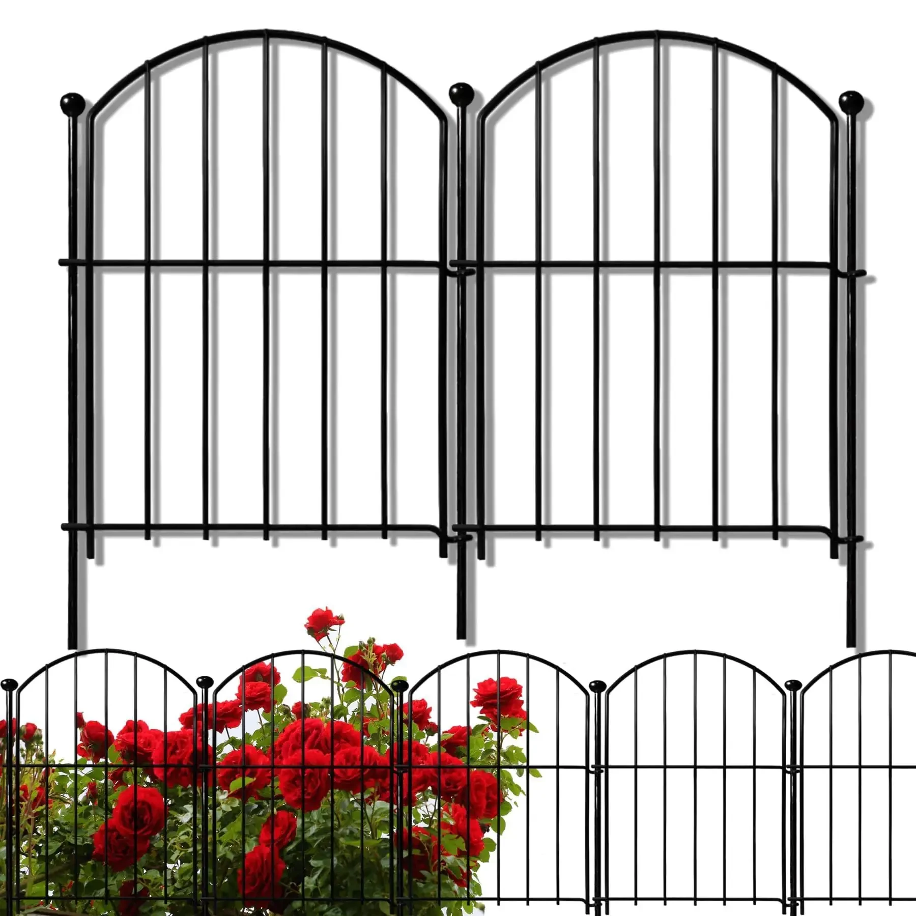 Outdoor Decor Metal Arched Flower Bed Edging Wire Border Fence for Patio