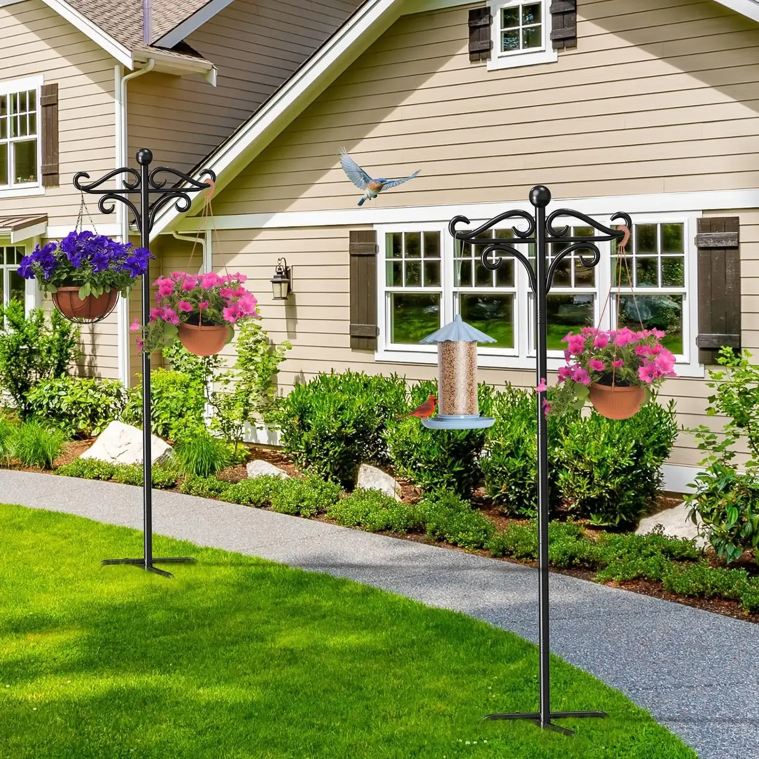 Double Shepherds Hook Rust Resistant Garden Ornament