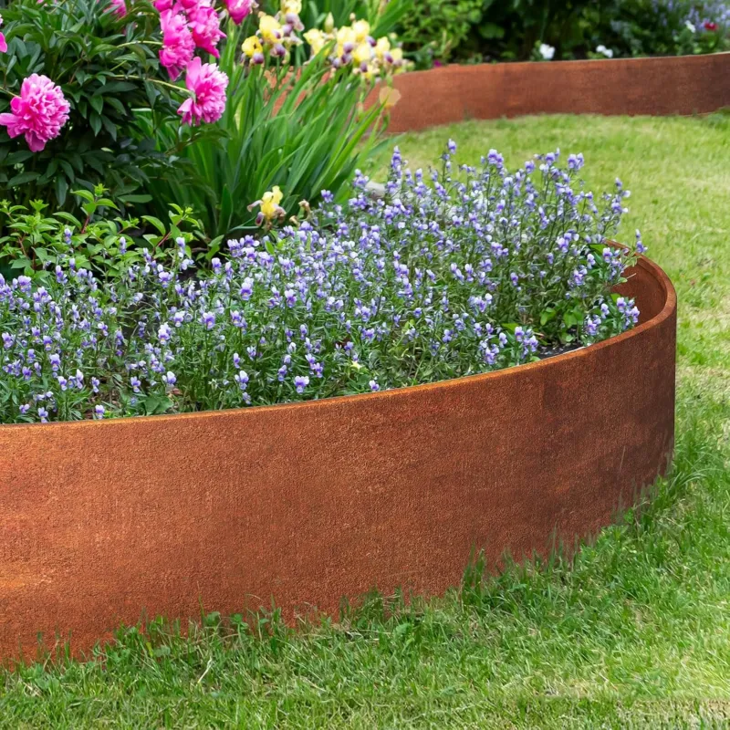 Metal Garden Frame Grass Anchoring Spikes New Design Landscape Corten Steel Lawn Edge