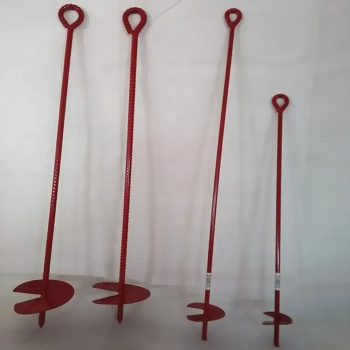 Earth Rod Anchor Ground Mechanical Driven Tipping Plate Anchor Auger Solid Shaft Dog-tie Out Stake Helix Spiral Screw Socket