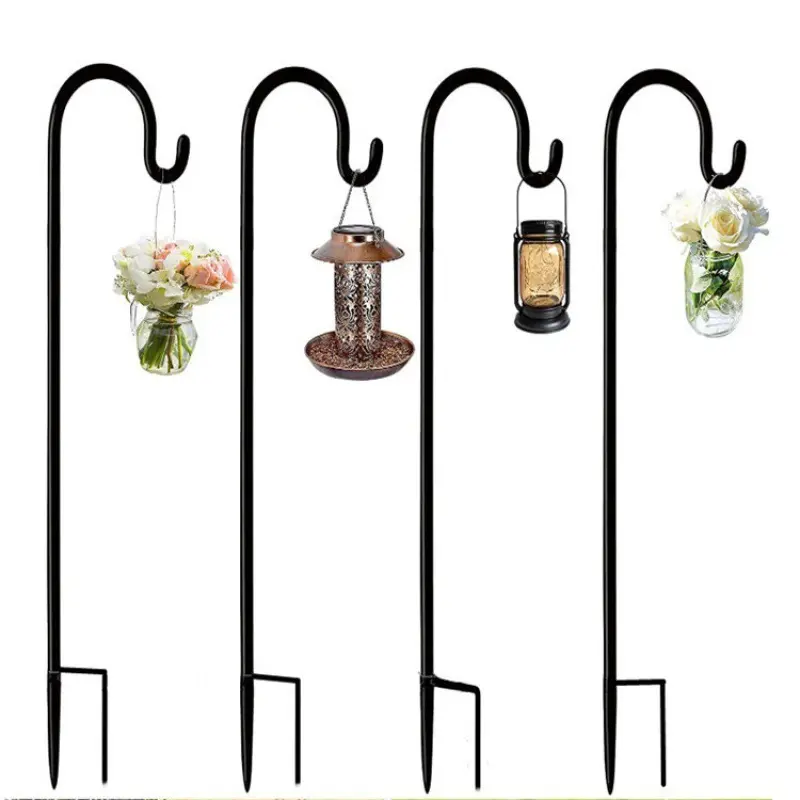 Iron Shepherd Hook Rust Resistant Outdoor Garden Decorative Metal Shepherds Hook
