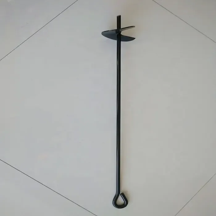 Earth Rod Anchor Ground Mechanical Driven Tipping Plate Anchor Auger Solid Shaft Dog-tie Out Stake Helix Spiral Screw Socket