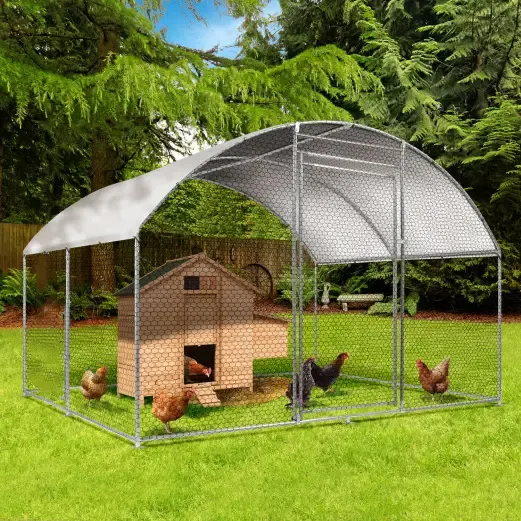 New Large Metal Dome Top Chicken Coop Pen Dog Duck Kennel