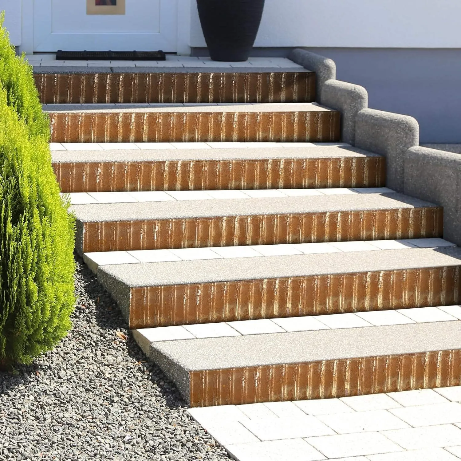 Landscape Edging Border Corrugated Galvanized Steel / Corten Steel Fence Garden Edging for Borders Flower Bed Lawn