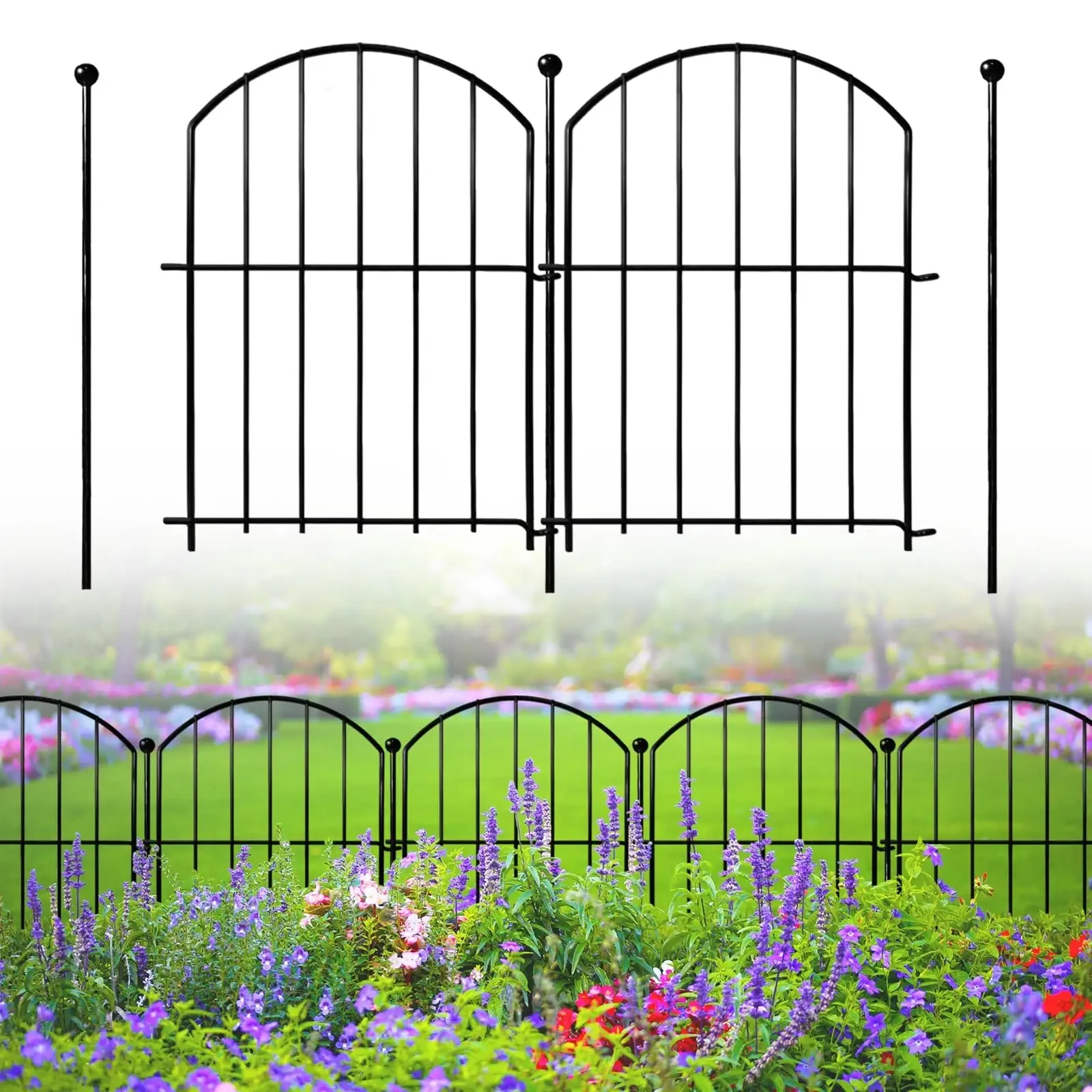 Outdoor Decor Metal Arched Flower Bed Edging Wire Border Fence for Patio