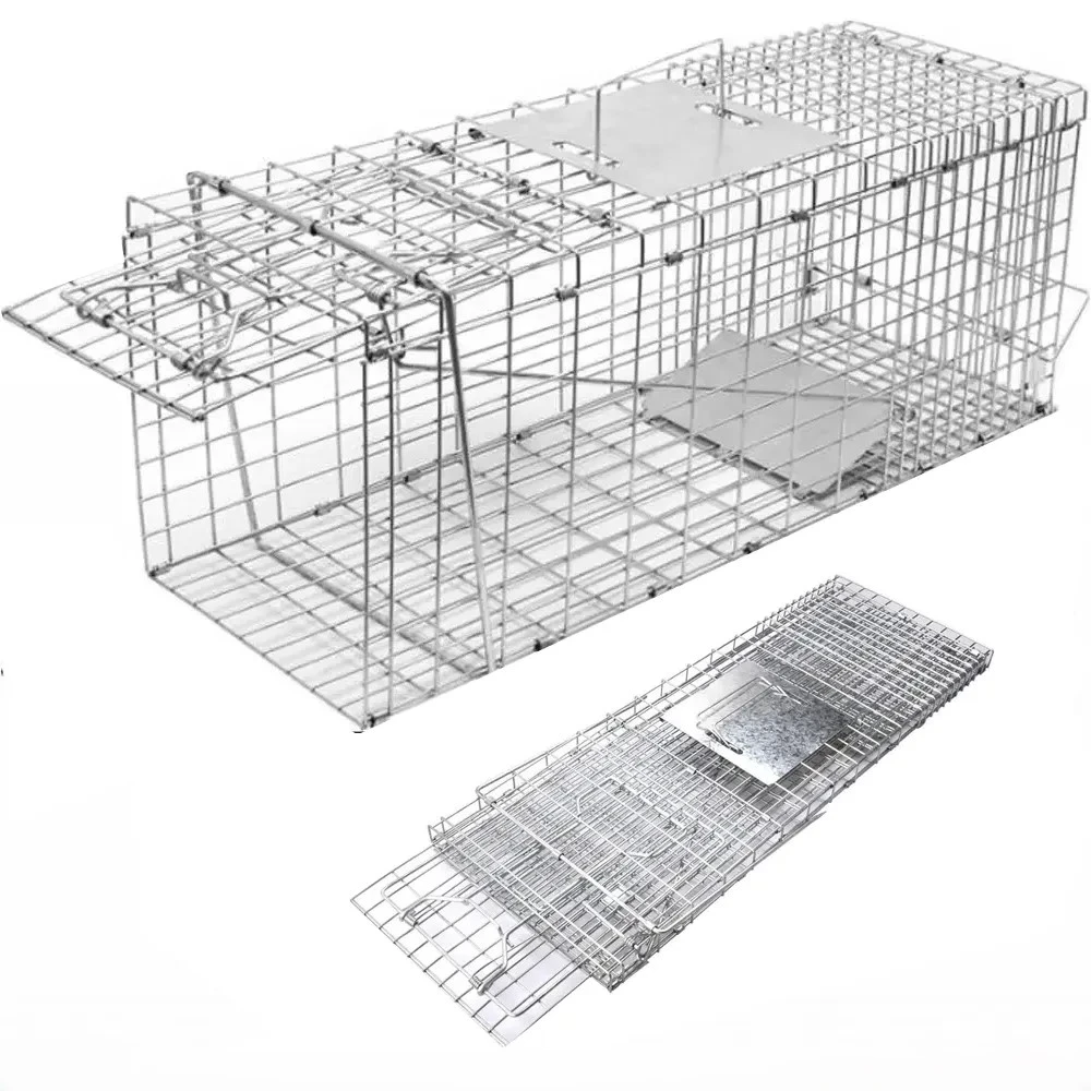 Folded Humane Large Live Animal Cage Traps Possum Trap