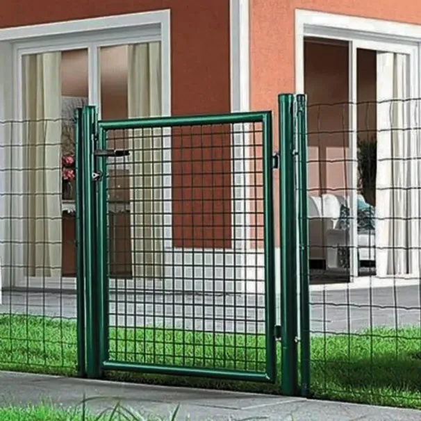 Link Wire Mesh Fence Single Wing Gate Round Pipe(Promo) Powder Coating Welded Wire Mesh Panel Garden Gate