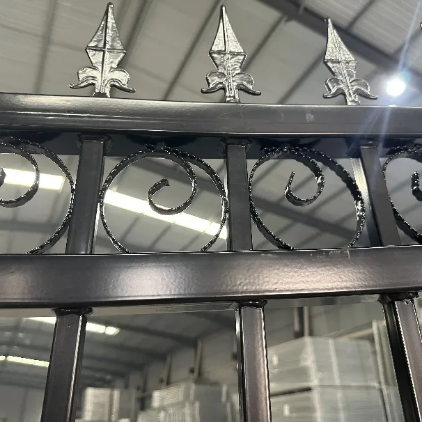 Durable Garden Steel Ornate Gate Steel Single Double Wrought Iron Gate