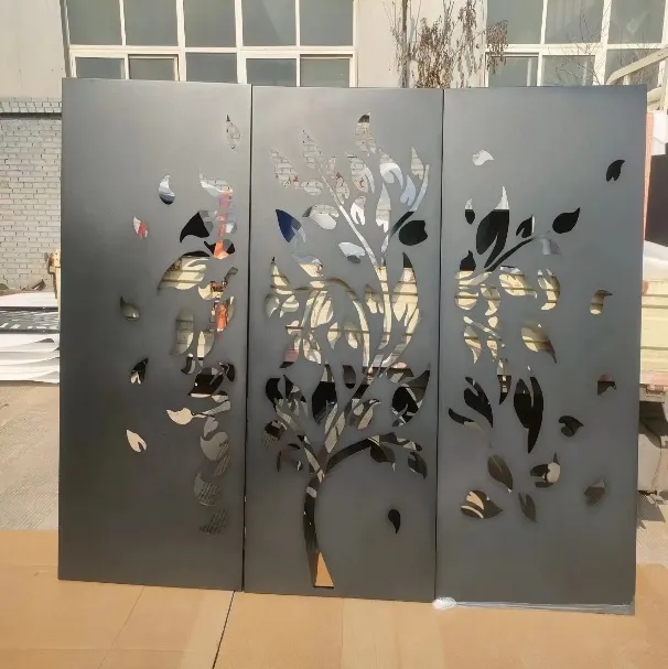 Laser Cut Metal Fence Privacy Panels Screen Decorative Fence Laser Cut Wall Panel