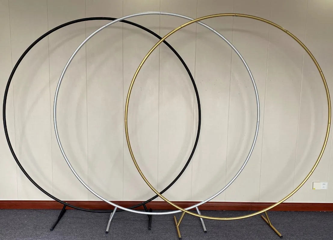 Round Balloon Arch Frame Golden Circle Balloon Garland Arch Kit Backdrop Stand Garden Arch