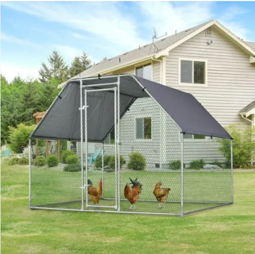 Flat Top Chicken Coop Cage Pen Dog Kennel Duck House Large Metal New Product Chicken Farm Chicken House