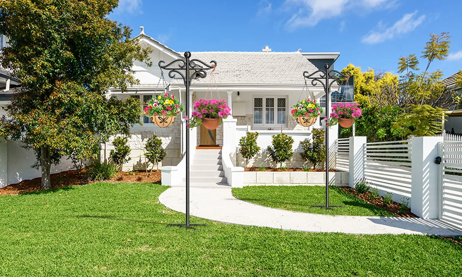 Double Shepherds Hook Rust Resistant Garden Ornament