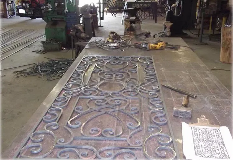 Durable Garden Steel Ornate Gate Steel Single Double Wrought Iron Gate