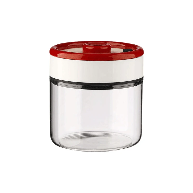 Vacuum  Airtight Borosilicate Glass Jar ,ABS Lid, BPA free, Food-grade quality