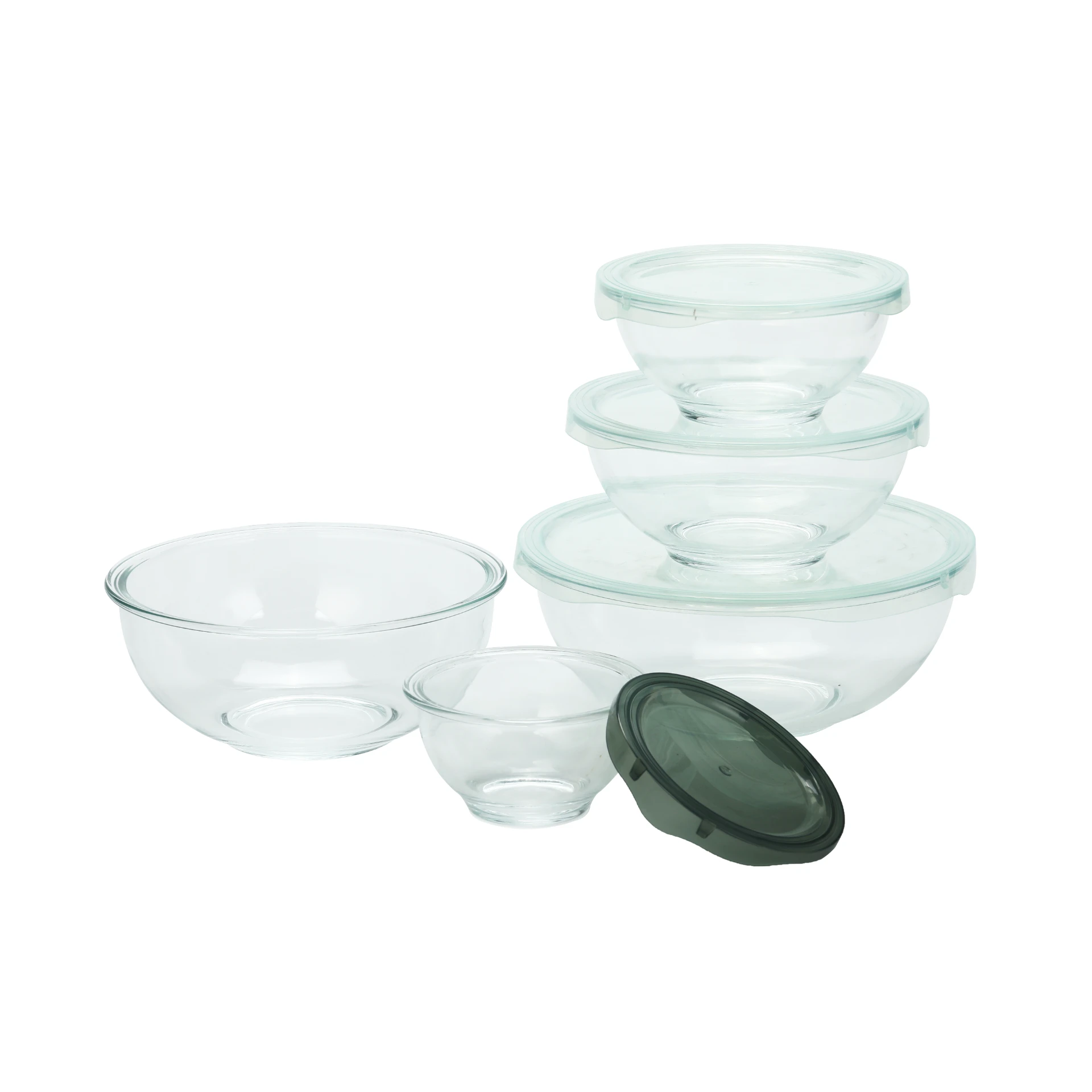 Glass Mixing Bowl Set with Lid
