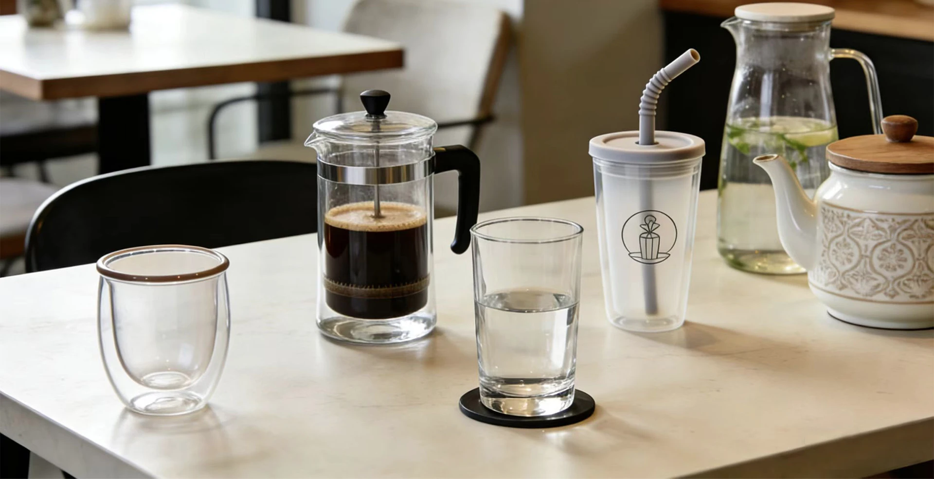 Our high borosilicate glass drinkware boasts a lightweight, transparent and smooth texture. With 120°C thermal shock resistance, it ensures safer and more pleasant drinking experiences.