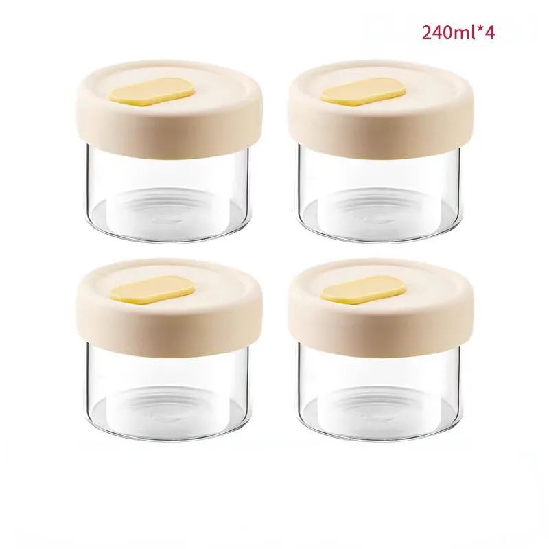 Tall Glass Containers for Food Storage with Stylish Design and Airtight Seals