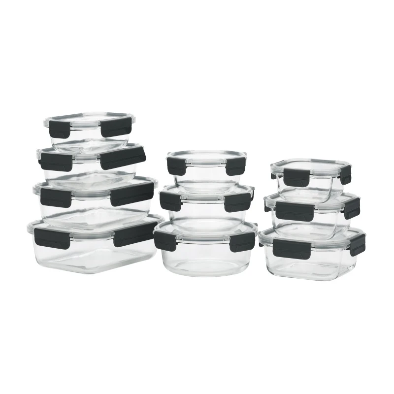 glass food containers with glass lids