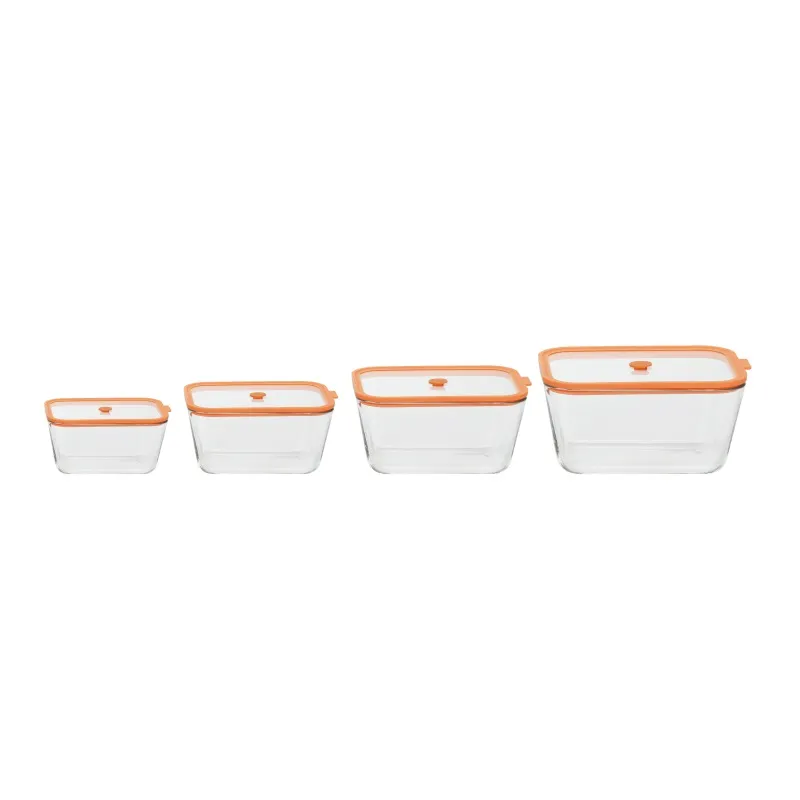 Glass Food Storage Container with Glass Lid - Airtight Seal