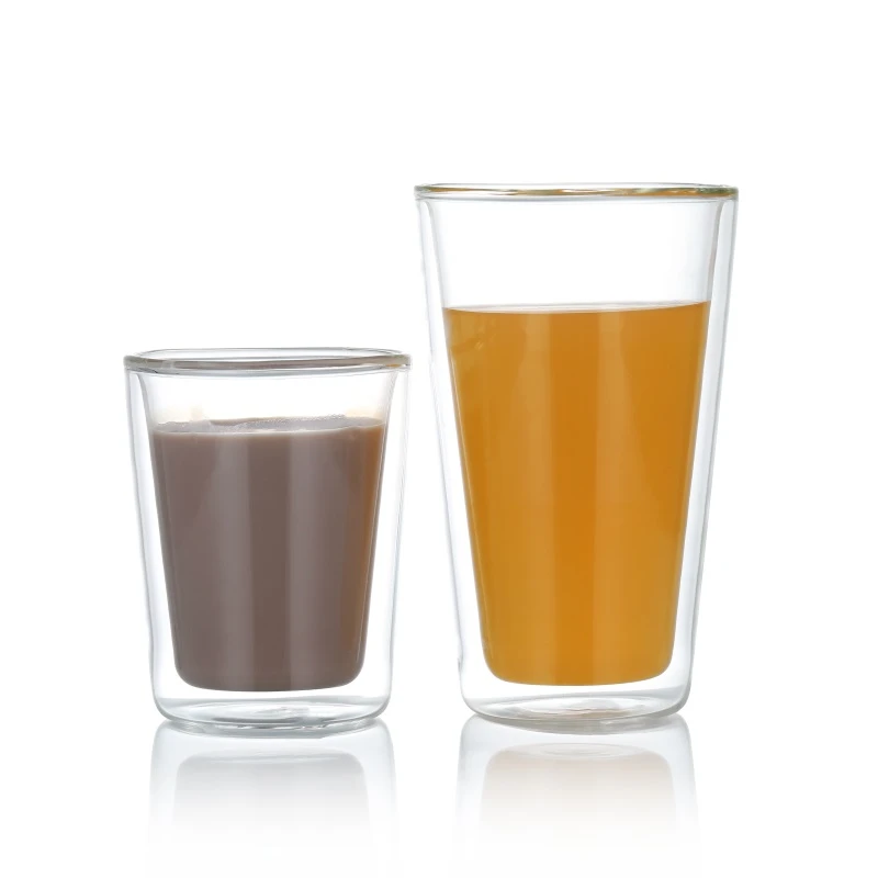 High Borosilicate Double Wall Insulated Glass Coffee Juice Tea