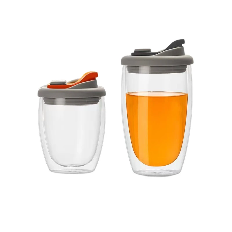 Double walled Insulated Coffee Juice Glass 350ml 450ml