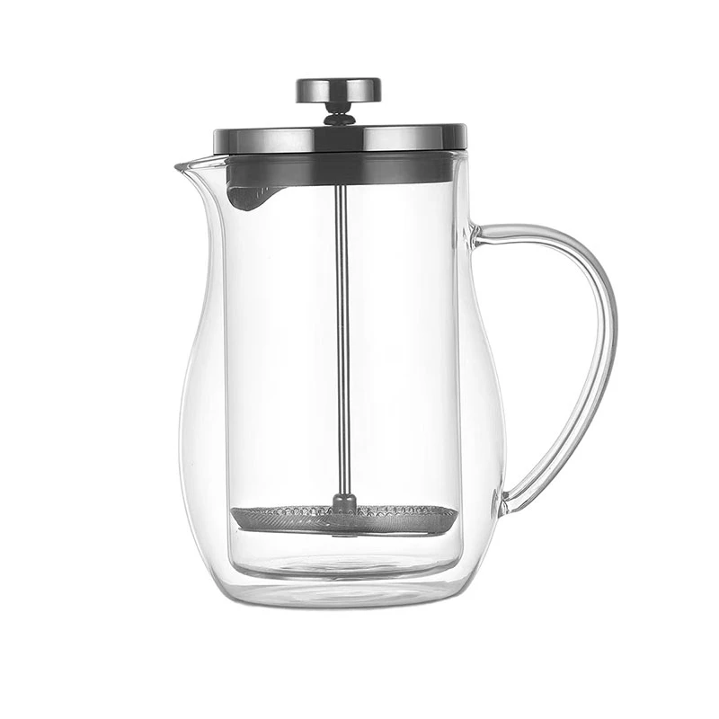 Double Wall Insulated French Press Coffee Glasses Stainless Steel/High Borosilicate Glass