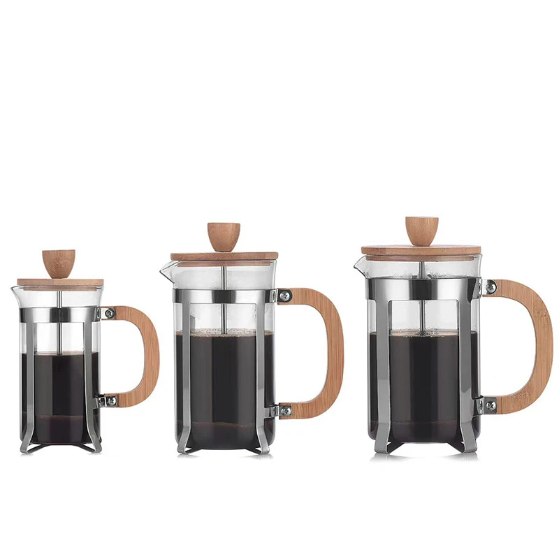 Monolayer French Coffee Press Glasses High Borosilicate Glass/Stainless Steel