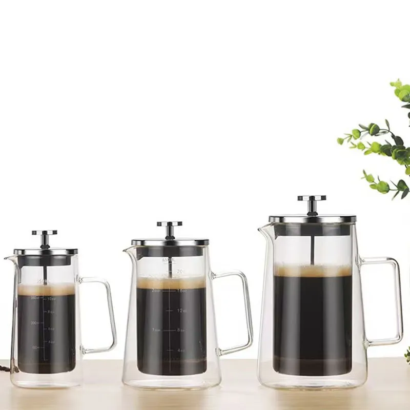 Double-Wall Insulated Borosilicate Glass French Press