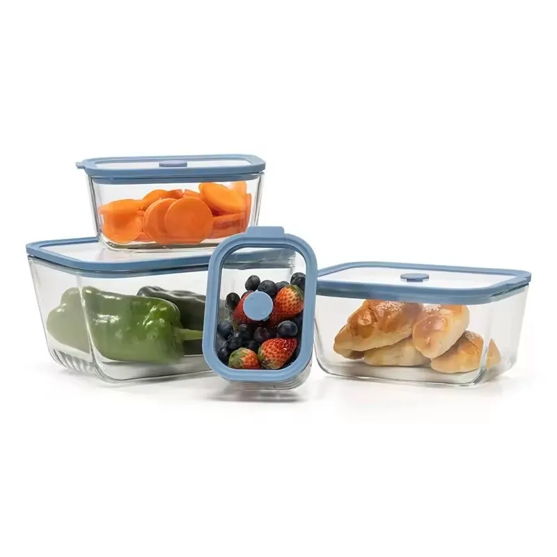 Glass Food Storage Container with Glass Lid - Airtight Seal