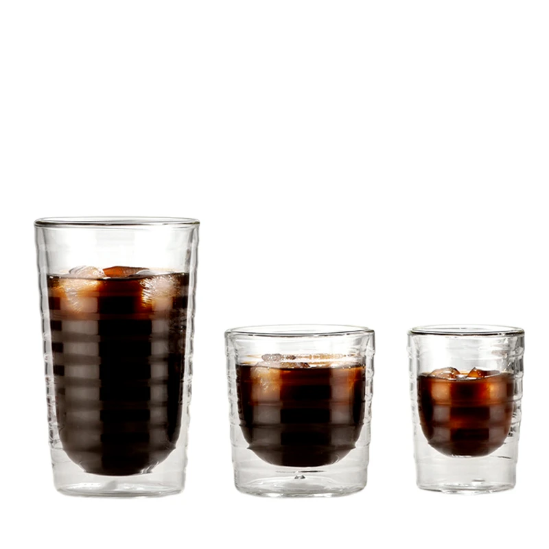 Double Wall Insulated Glass Coffee Mugs