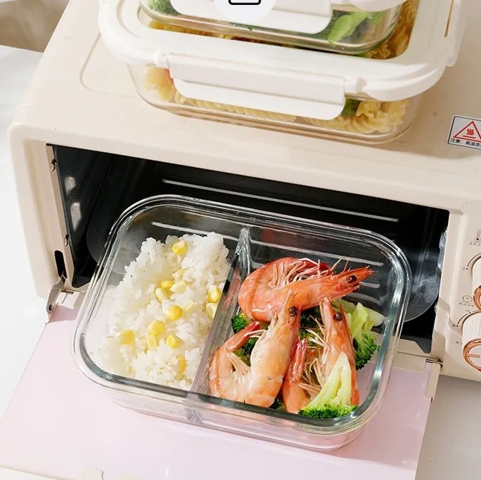 rectangular glass storage containers with lids