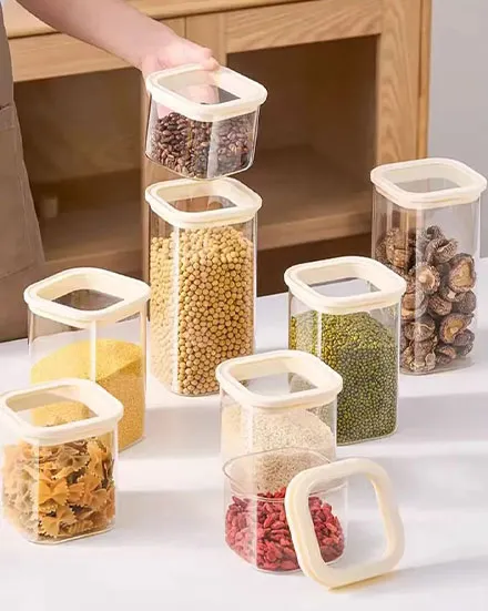 stacking glass bowls with lids