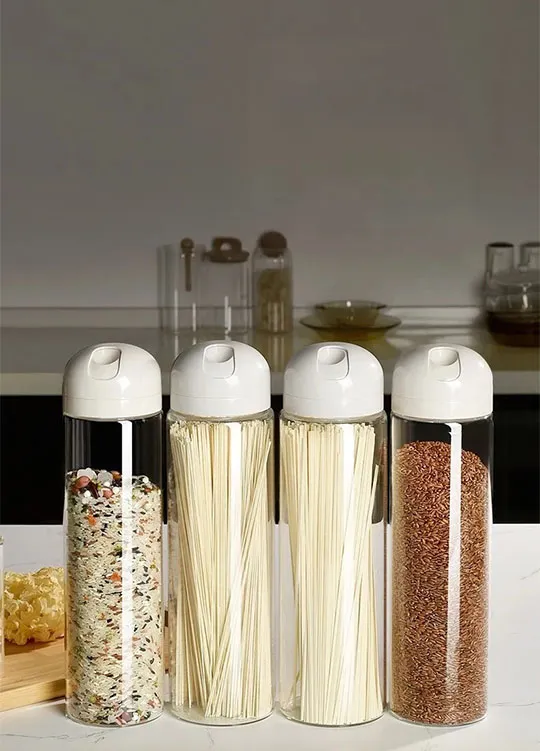 High Borosilicate Glass Bottle with Bamboo Lid