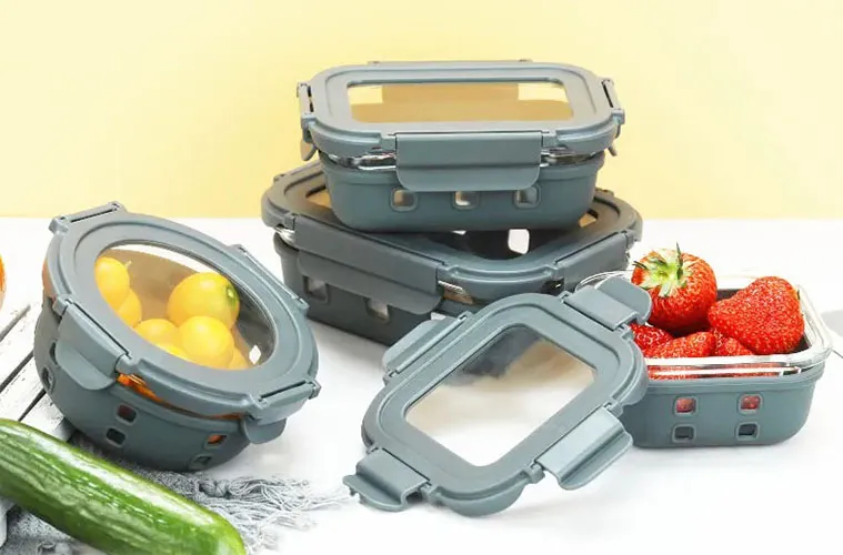 High Borosilicate Glass Bottle with Bamboo Lid