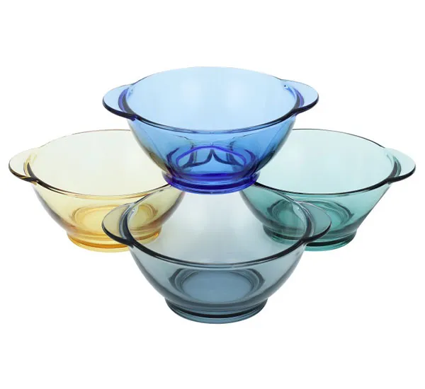 2CUP,17OZ, 480ML Stained High Borosilicate Glass Bowl with Handle