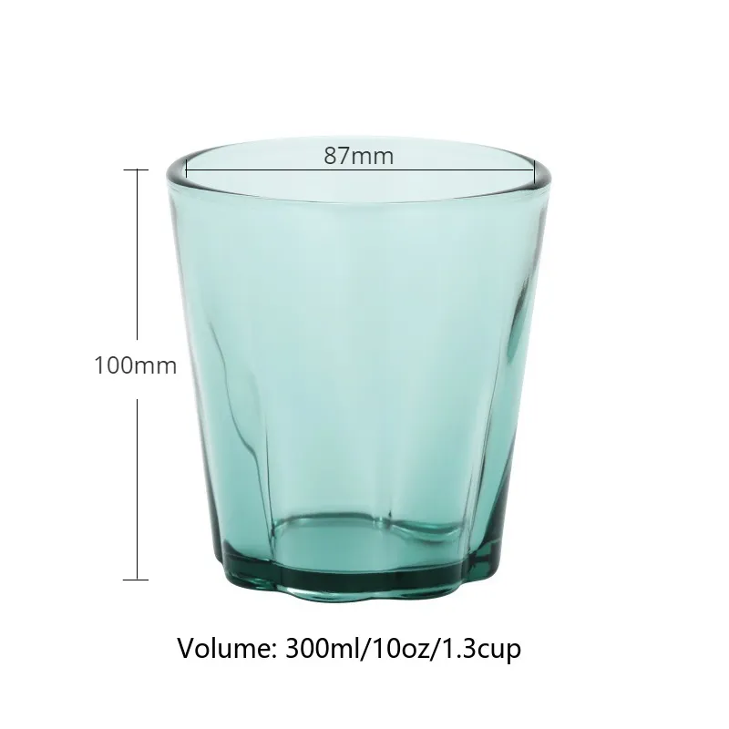 300ml/10oz Color Glass Drink Cups