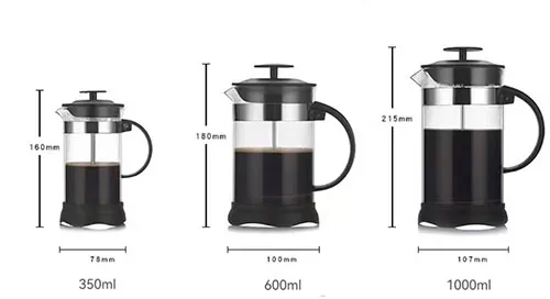 Monolayer High Borosilicate Glass French Press Coffee Maker