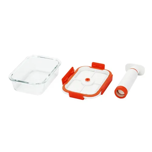 Airtight Glass Containers with Plastic Lids for Food Storage