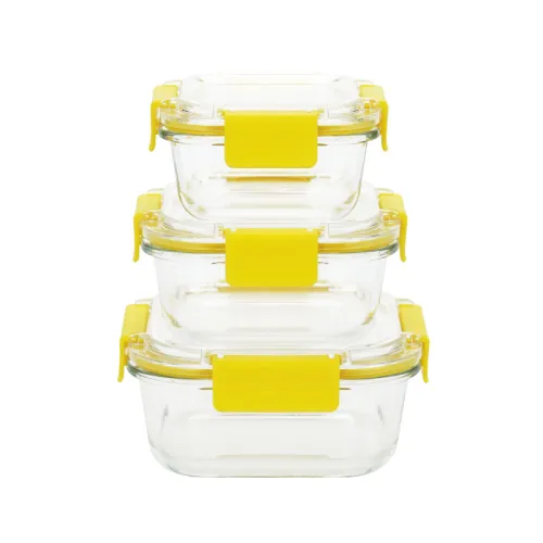Clear Glass Containers with Lids - Airtight Food Storage