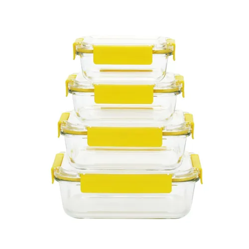 Clear Glass Containers with Lids - Airtight Food Storage