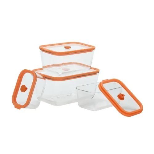 Glass Food Storage Container with Glass Lid - Airtight Seal