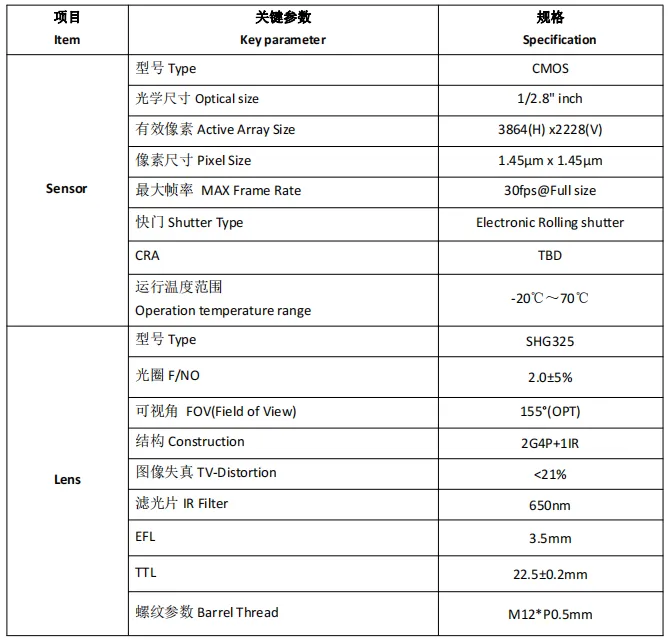 MY-FPC8M158A 8MP Sony Imx415 4K Solution No Distortion MIPI Camera Module Can Be Used In Video Conferencing ,Drone And Sports DV.