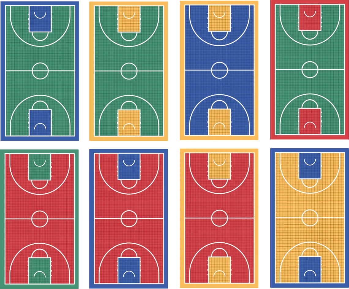 interlocking sport court tiles