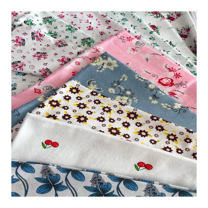 Cvc Printed Flannel Fabric 120gsm For Iraq Market.