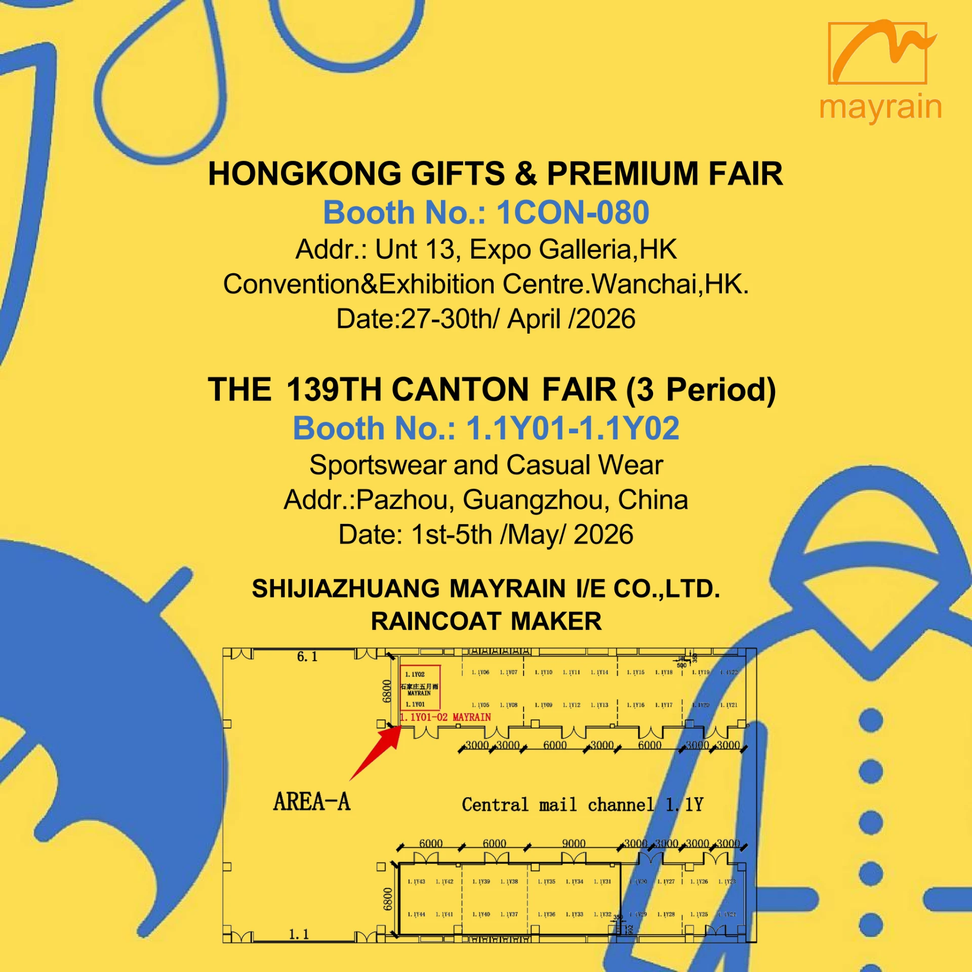 Shijiazhuang Mayrain at the Hong Kong Gift Fair and 139th Canton Fair 2026