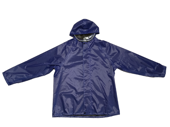 Durable Waterproof Polyester Hooded Adult Rain Jackets