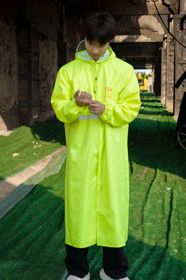 Long Rain Jacket Extended Coverage For Adults