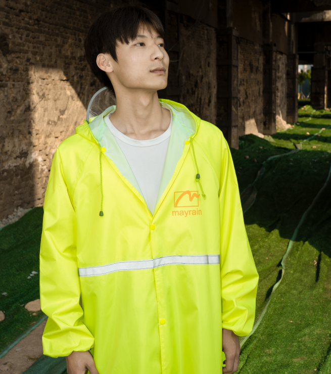 Men Rainjacket Waterproof Hooded Poncho